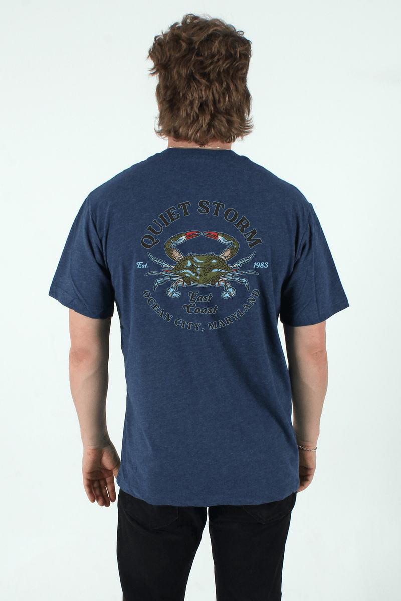 QSSS/PP Unisex HTHR NAVY / S Original Crab Short Sleeve Tee