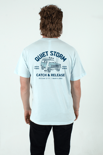 QSSS/PP Unisex LT BLUE / S Catch and Release Short Sleeve Tee