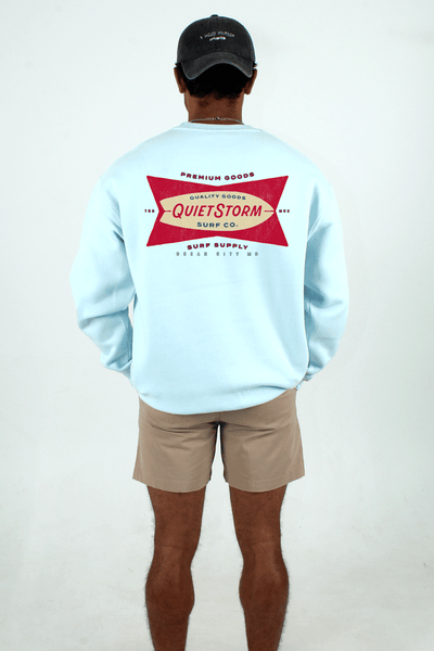 QSSS/PP Unisex LT BLUE / S Surfboard Classic Crew Fleece