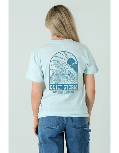 QSSS/PP Unisex LT BLUE / S Tidal Wave Short Sleeve Tee