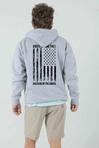 QSSS/PP Unisex LT GREY / S Home of the Free Hoodie