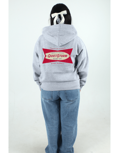 QSSS/PP Unisex LT GREY / S Surfboard Classic Full Zip Hoodie