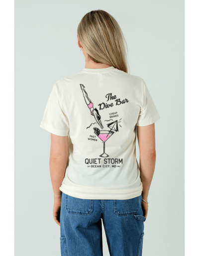 QSSS/PP Unisex NATURAL / S Dive Bar Short Sleeve Tee