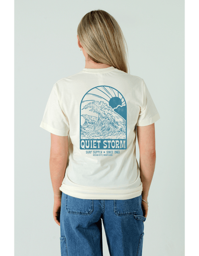 QSSS/PP Unisex NATURAL / S Tidal Wave Short Sleeve Tee