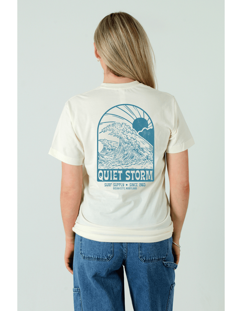 QSSS/PP Unisex NATURAL / S Tidal Wave Short Sleeve Tee