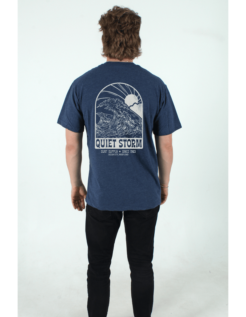 QSSS/PP Unisex NAVY HTHR / S Dark Tidal Wave Short Sleeve Tee