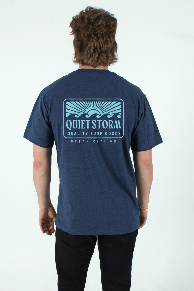 QSSS/PP Unisex NAVY HTHR / S Sunset Short Sleeve Tee