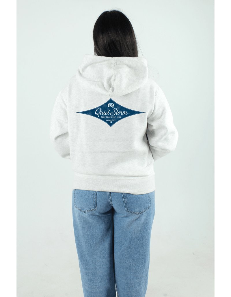 QSSS/PP Unisex OATMEAL / S Retro Diamond Full Zip Hoodie