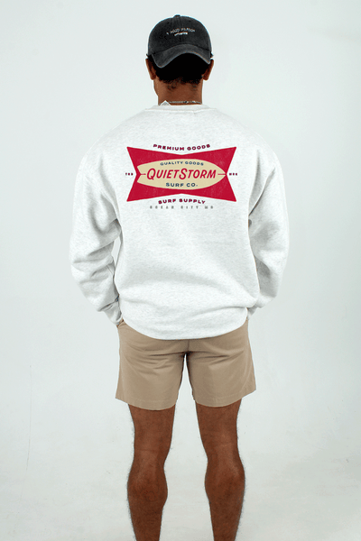 QSSS/PP Unisex OATMEAL / S Surfboard Classic Crew Fleece