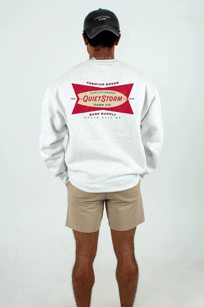 QSSS/PP Unisex OATMEAL / S Surfboard Classic Crew Fleece