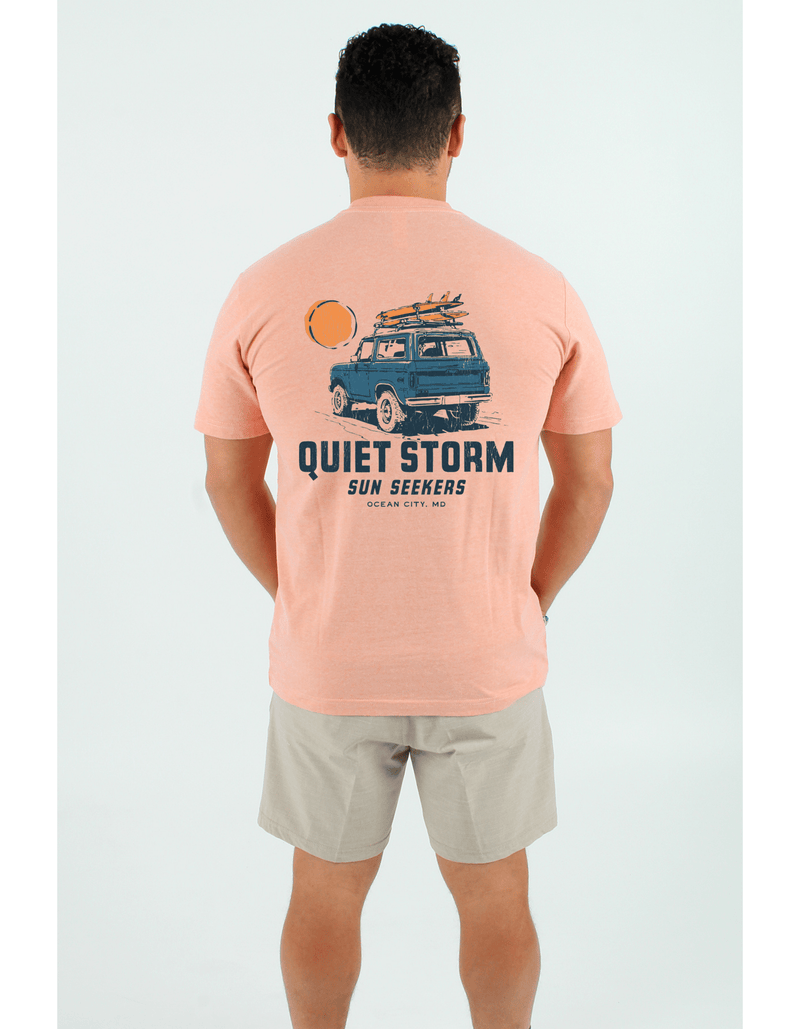 QSSS/PP Unisex PEACH HTHR / S Sun Seekers Short Sleeve Tee