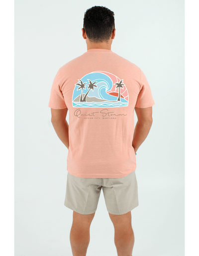 QSSS/PP Unisex PEACH HTHR / S Tropical Days Short Sleeve Tee