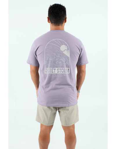 QSSS/PP Unisex PURPLE HTHR / S Dark Tidal Wave Short Sleeve Tee