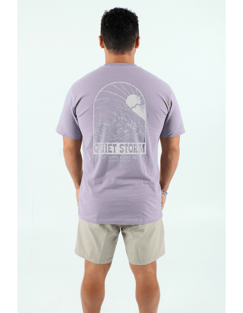 QSSS/PP Unisex PURPLE HTHR / S Dark Tidal Wave Short Sleeve Tee