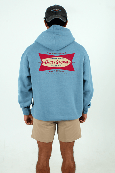 QSSS/PP Unisex SLATE BLUE HTHR / S Surfboard Classic Hoodie