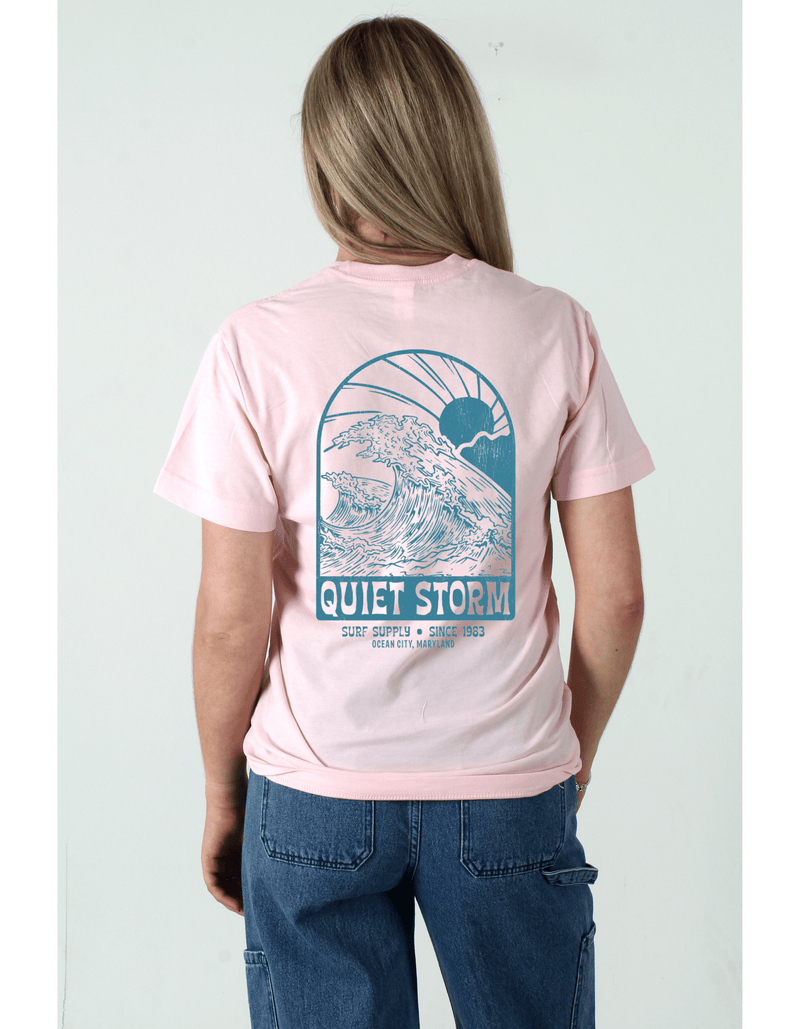 QSSS/PP Unisex SOFT PINK / S Tidal Wave Short Sleeve Tee