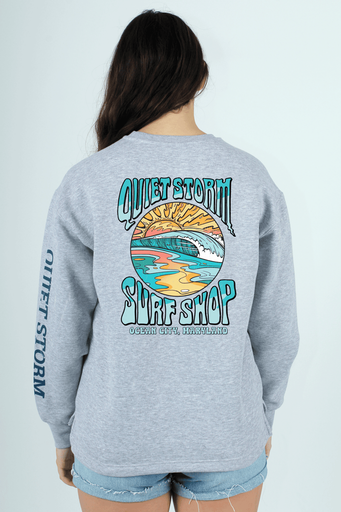 専用 WIND AND SEA Patch Crew Sweater Wave Search Open Bottom Crew Sweatshirt – Quiet Storm Surf Shop