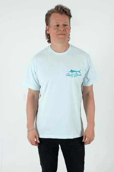 QSSS/PP Unisex White Marlin Open Capital Short Sleeve Tee