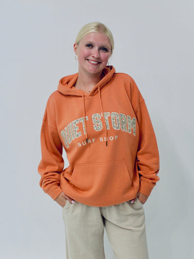 QSSS/REFLEX GEN-Women's CLAY / XS Women's Orange Floral Patch Quiet Storm Hoodie