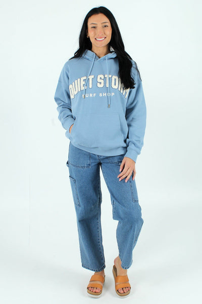 QSSS/REFLEX GEN-Women's DENIM/WHT / XS Quiet Storm Chenille Pullover Hoodie