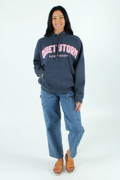 QSSS/REFLEX GEN-Women's NAVY/PINK / XS Quiet Storm Chenille Pullover Hoodie