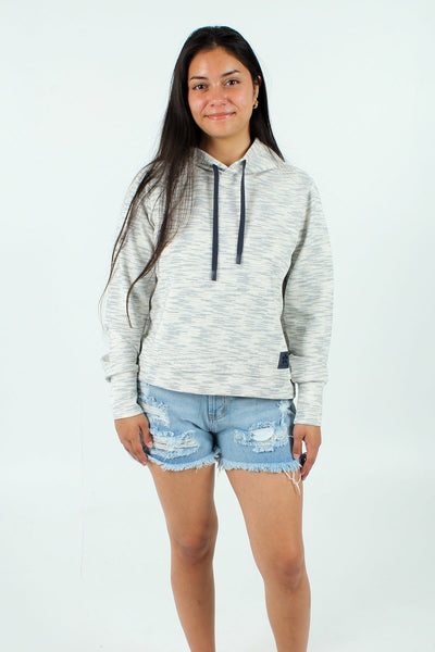 QSSS/REFLEX GEN-Women's NAVY STRIPE / XS Striped Active Pullover Hoodie
