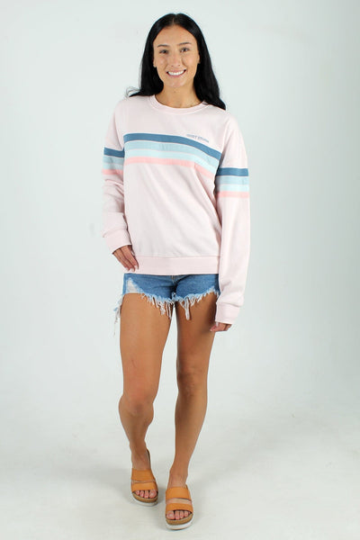 QSSS/REFLEX GEN-Women's PRIMROSE / XS Striped Pullover Crewneck Fleece