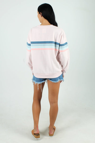 QSSS/REFLEX GEN-Women's Striped Pullover Crewneck Fleece