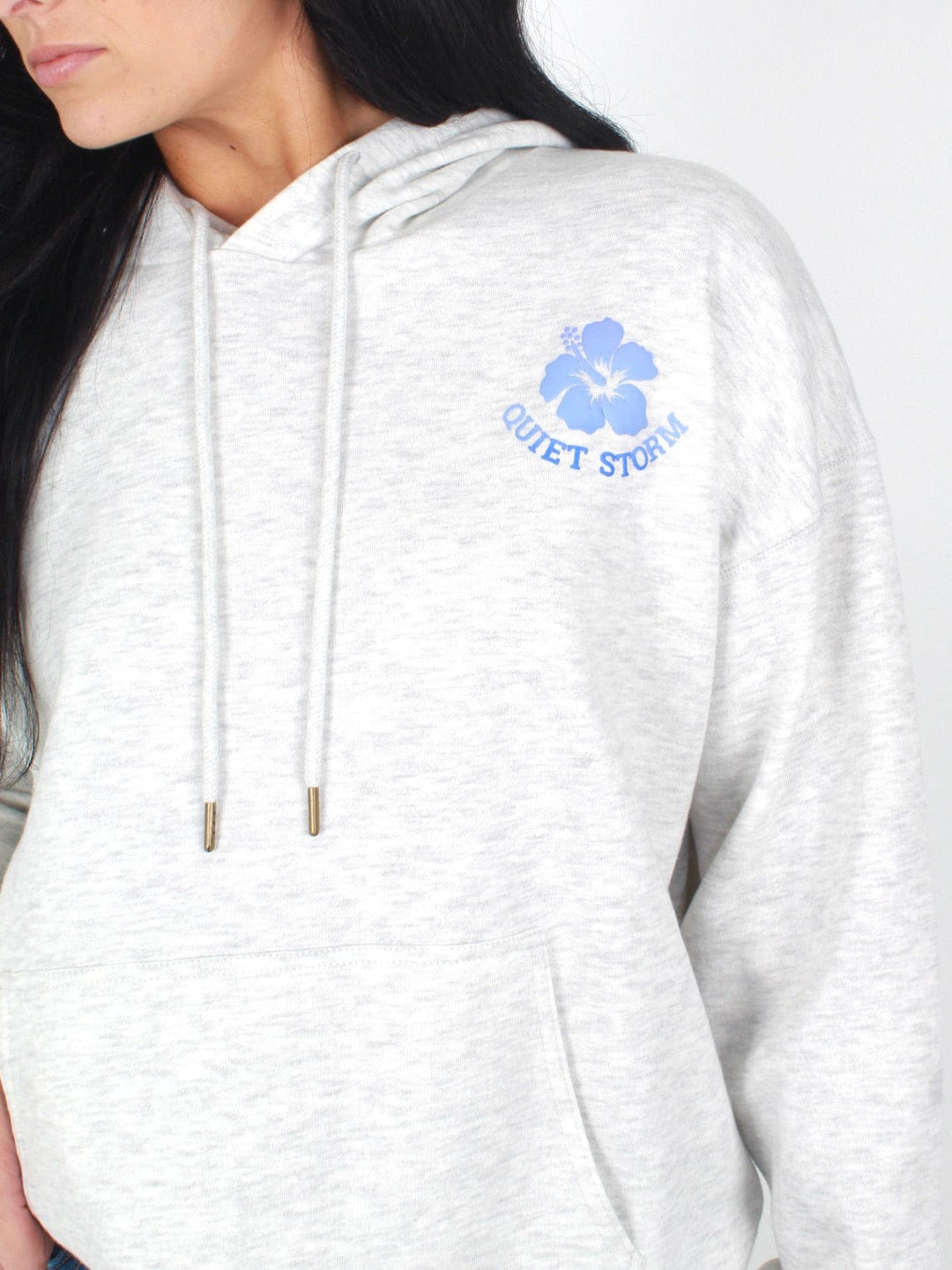 Women's Puff Hibiscus Pullover Hoodie | Quiet Storm Surf Shop
