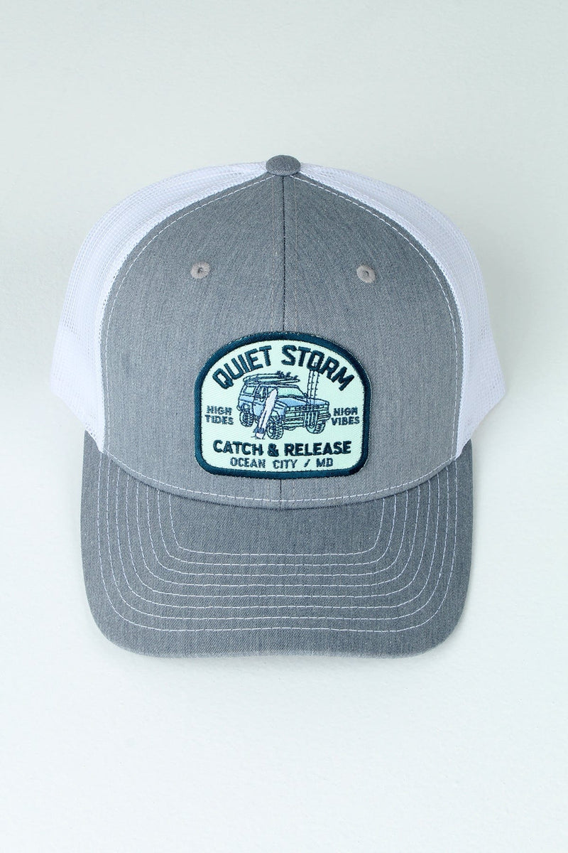 QSSS/RICHARDSON CAT-Accessories HTHR GRAY/WHT / OS Catch & Release Patch Trucker Hat