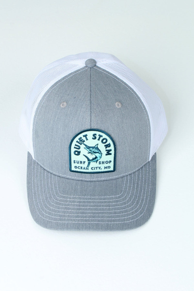 QSSS/RICHARDSON CAT-Accessories HTHR GRAY/WHT / OS Marlin Patch Trucker Hat