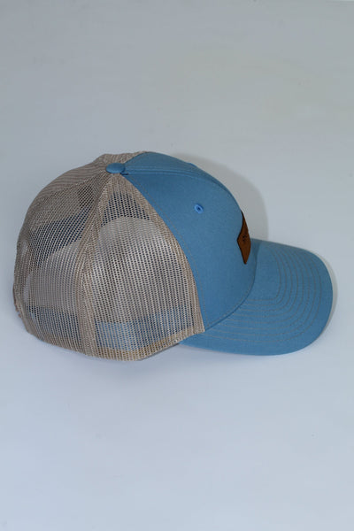 QSSS/RICHARDSON GEN-Men's Leather Marlin Patch Trucker Hat