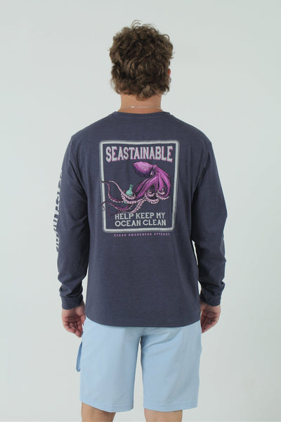 QSSS/SEASTA Unisex NAVY BLUES / XS Seastainable Sea Octo Recycled Long Sleeve Tee