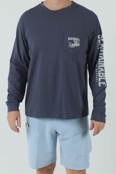 QSSS/SEASTA Unisex Seastainable Sea Octo Recycled Long Sleeve Tee