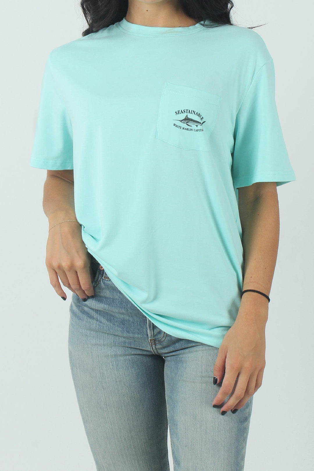 Seastainable White Marlin Recycled Short Sleeve Tee – Quiet Storm