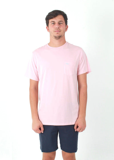 QSSS/SOUBRO GEN-Men's LT PINK / S Marlin Embroidered Short Sleeve Pocket Tee