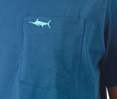 QSSS/SOUBRO GEN-Men's Marlin Embroidered Short Sleeve Pocket Tee