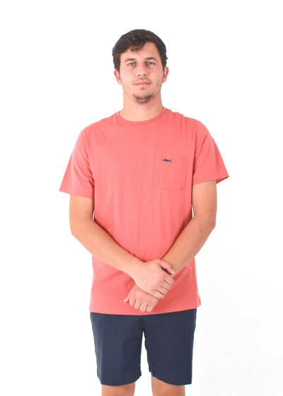 QSSS/SOUBRO GEN-Men's NANTUCKET RED / S Marlin Embroidered Short Sleeve Pocket Tee