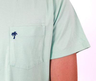 QSSS/SOUBRO GEN-Men's Palm Embroidered Short Sleeve Pocket Tee