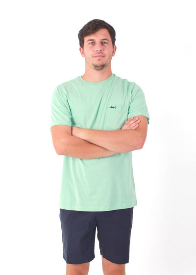 QSSS/SOUBRO GEN-Men's SAGE / S Marlin Embroidered Short Sleeve Pocket Tee
