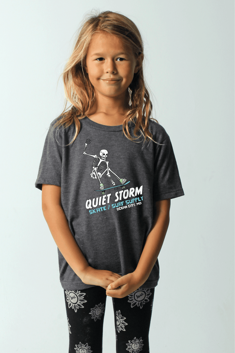 QSSS/TULTEX Unisex Youth Skeleton Skater Short Sleeve Tee