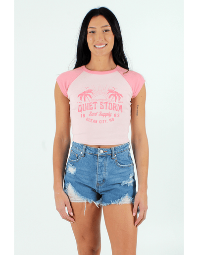QSSS/WPRINT GEN-Women's PINKESQUE / XS Lagoon Raglan Short Sleeve Tee