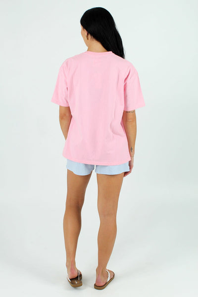 QSSS/WPRINT Womens Saltwashed Oversized Short Sleeve Tee