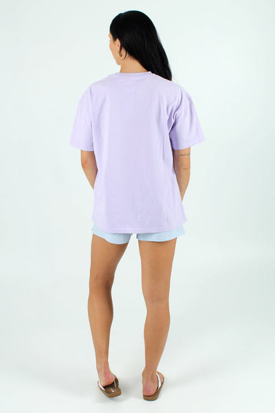 QSSS/WPRINT Womens Saltwashed Oversized Short Sleeve Tee