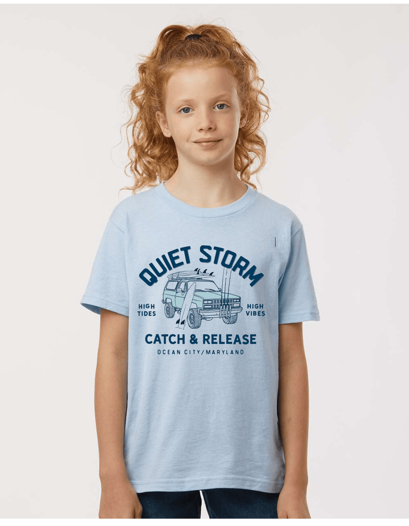 QSSS/YPRINT Kids BABY BLUE / XS Youth Catch & Release Short Sleeve Tee