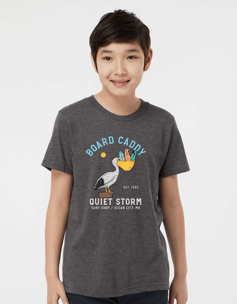 QSSS/YPRINT HTHR CHARCOAL / XS Youth Board Caddy Short Sleeve Tee