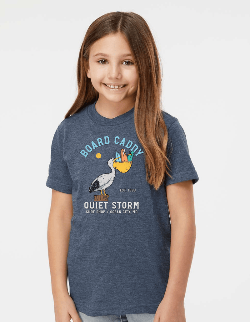 QSSS/YPRINT HTHR DENIM / XS Youth Board Caddy Short Sleeve Tee