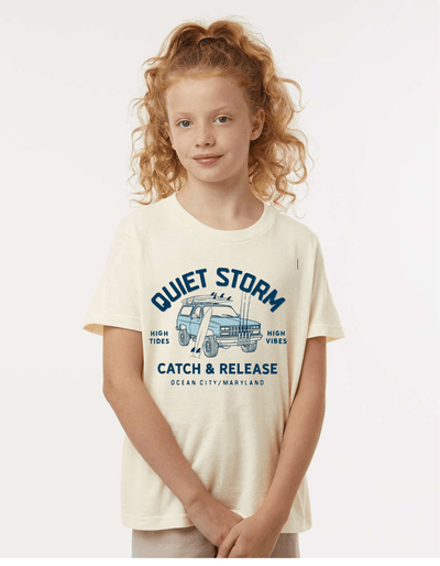 QSSS/YPRINT Kids NATURAL / XS Youth Catch & Release Short Sleeve Tee