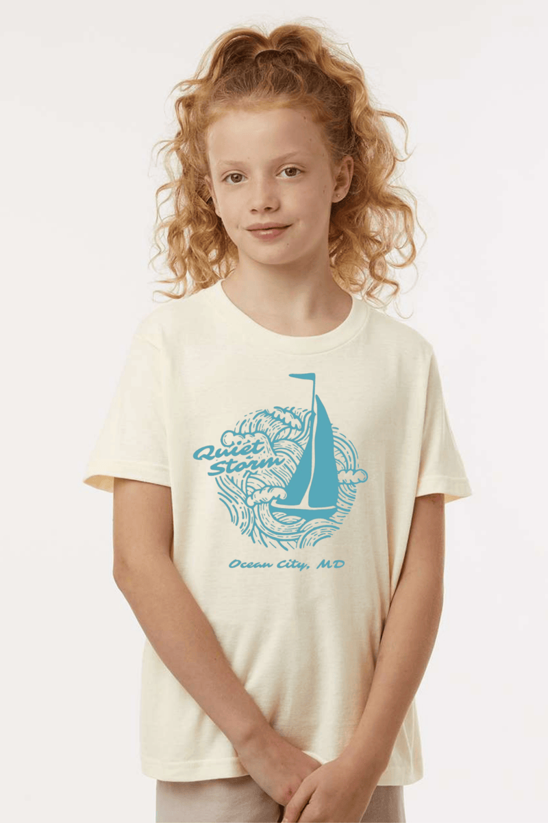 週末値下げ◇Sailboat Collage Ringer Tee Youth Circle Sailboat Short Sleeve Tee – Quiet Storm Surf Shop