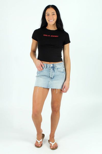 SIGNAT GEN-Women's LIGHT DENIM / S Vivian Denim Mini Skirt